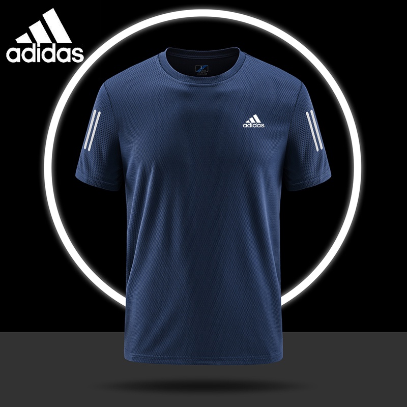 Adidas Áo Thun Thể Thao Ngắn Tay Thoáng Khí Chất Lượng Dành Cho Nam / Size m-5xl