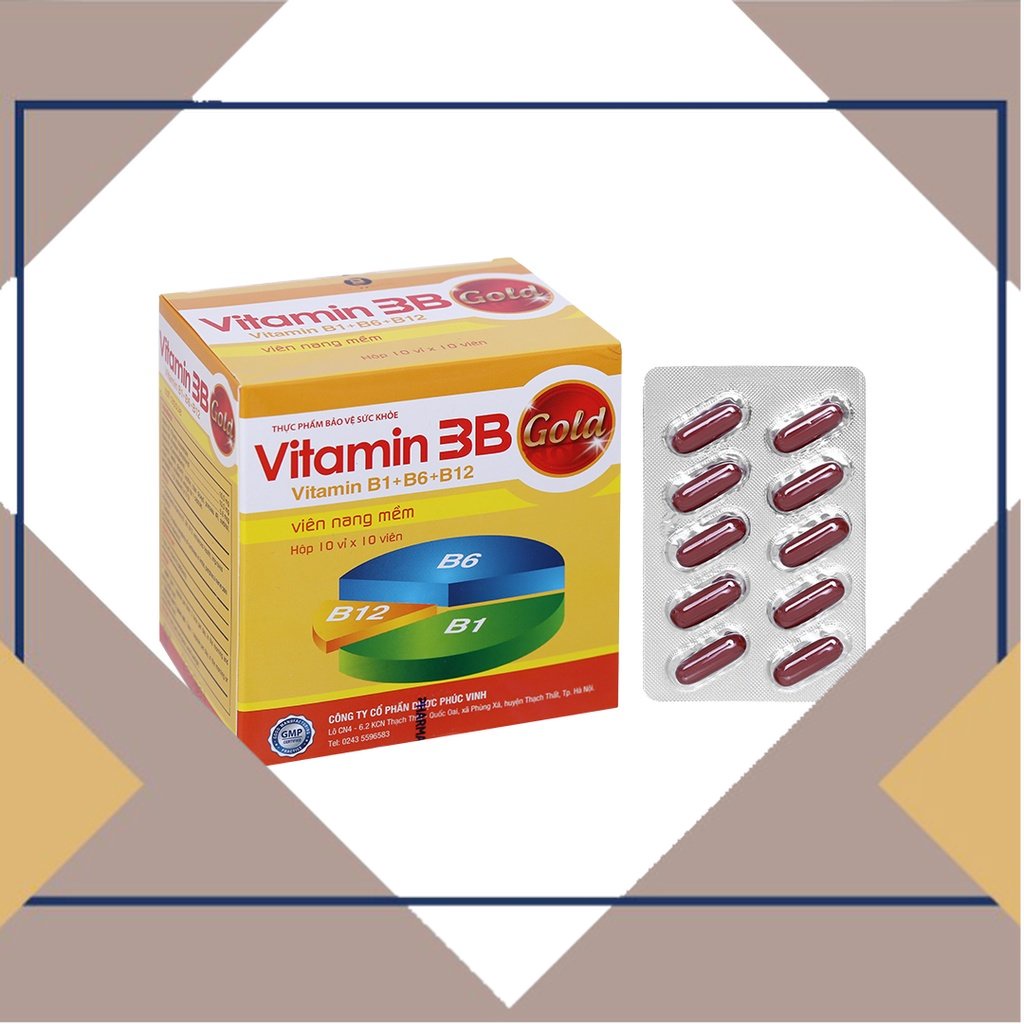 Vitamin 3B Gold Phúc Vinh Hộp 100 viên [ Chính Hãng ]