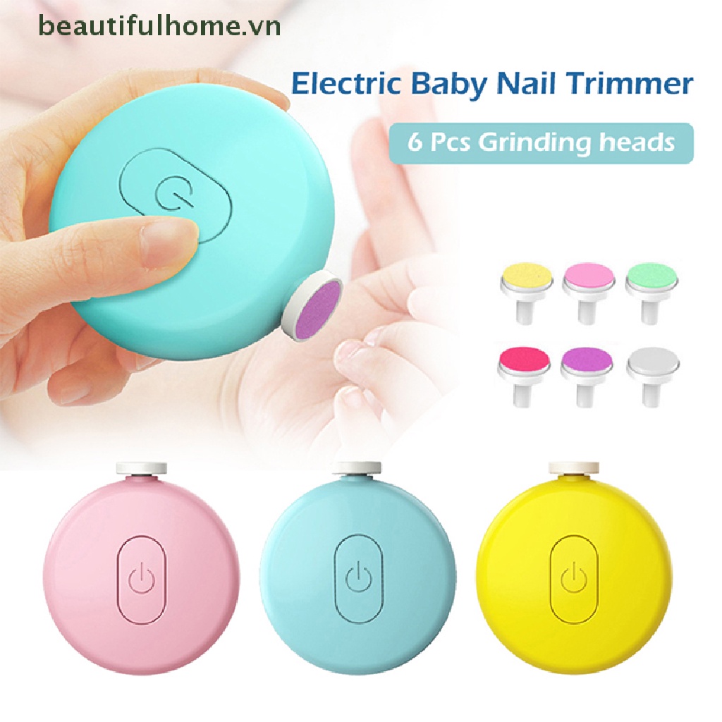 Dụng Cụ Cắt Móng Tay Điện Tử Với 6 Đầu Mài Cho Bé