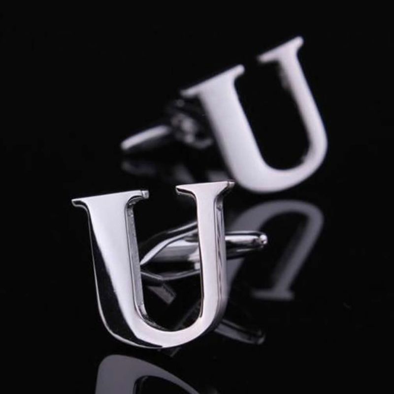 Khuy Măng Sét Bạc Khắc Chữ Dành Cho Nam