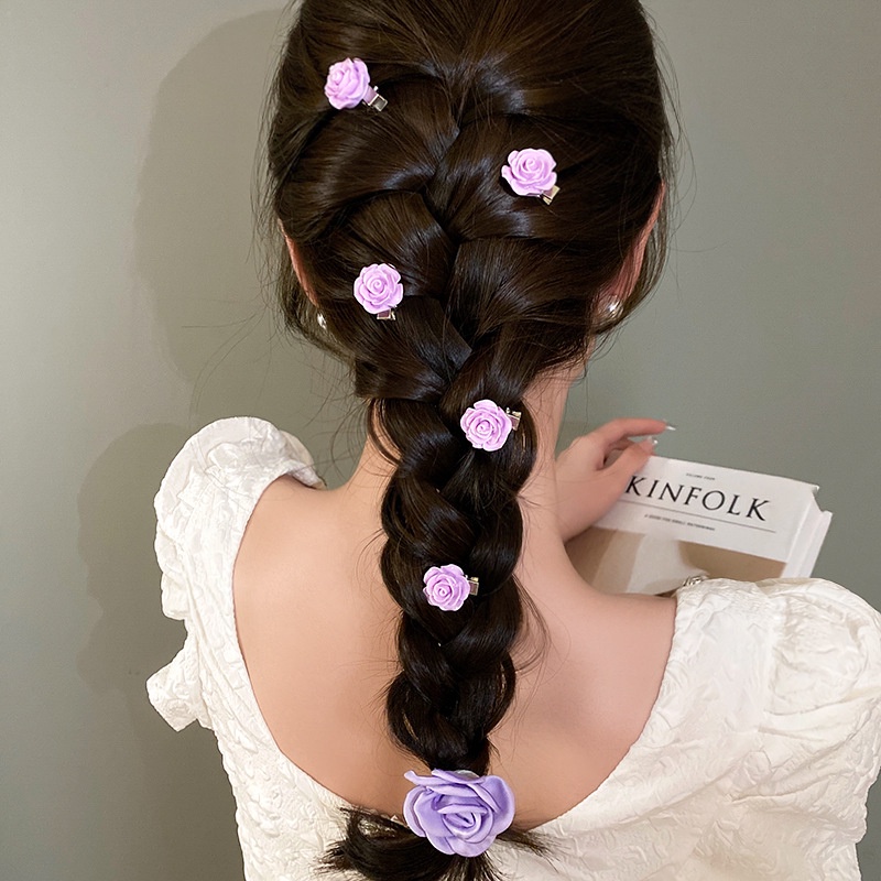 Bộ Kẹp Tóc Năm Cánh Hình Trái Tim Đơn Giản Ngọt Ngào Phong Cách Hàn Quốc Cho Bé Gái