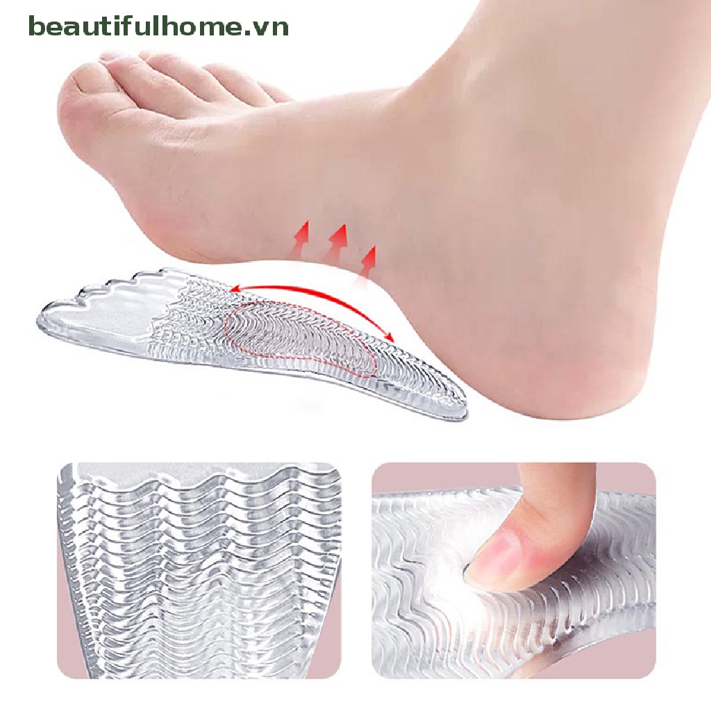 1 Cặp Miếng Lót Giày Bằng Silicone Chống Trượt