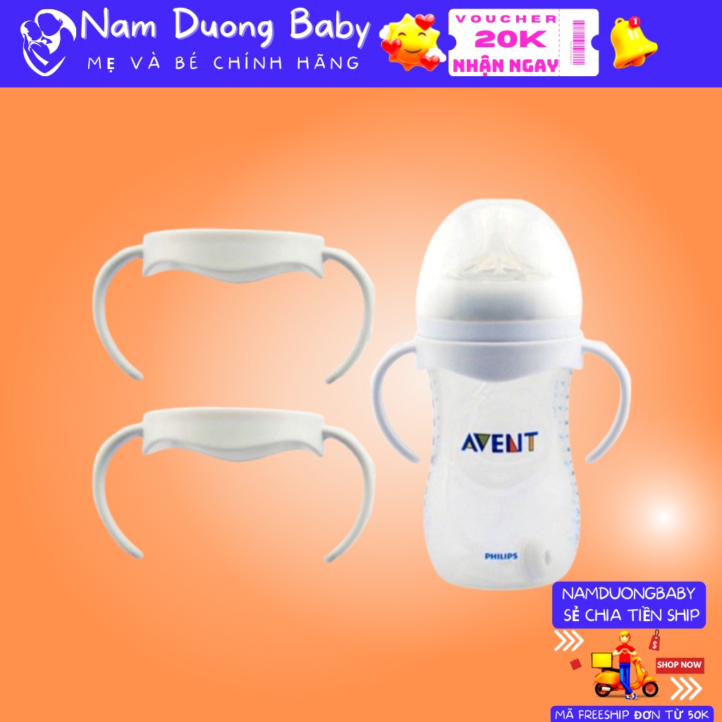 Tay cầm bình sữa cổ rộng Avent Natural.