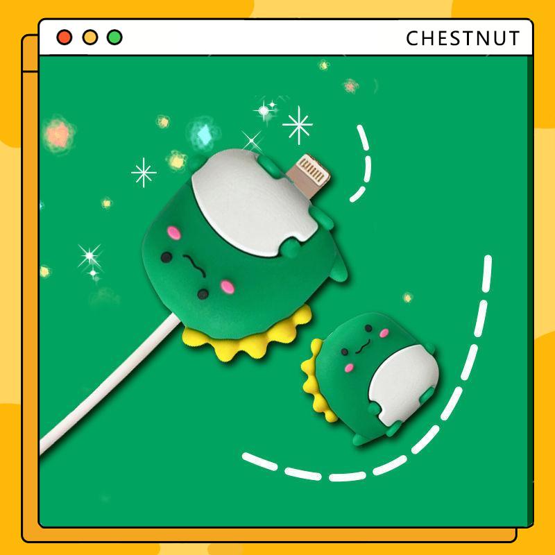 Phụ kiện thú silicon bọc bảo vệ đầu dây cáp sạc USB cute siêu dễ thương kế nhân vật hoạt hình