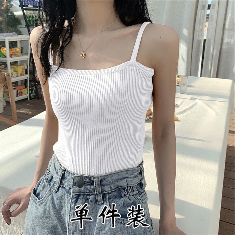 Áo hai dây thun nữ cao cấp KAMONG vải cotton 100% co dãn tốt A133