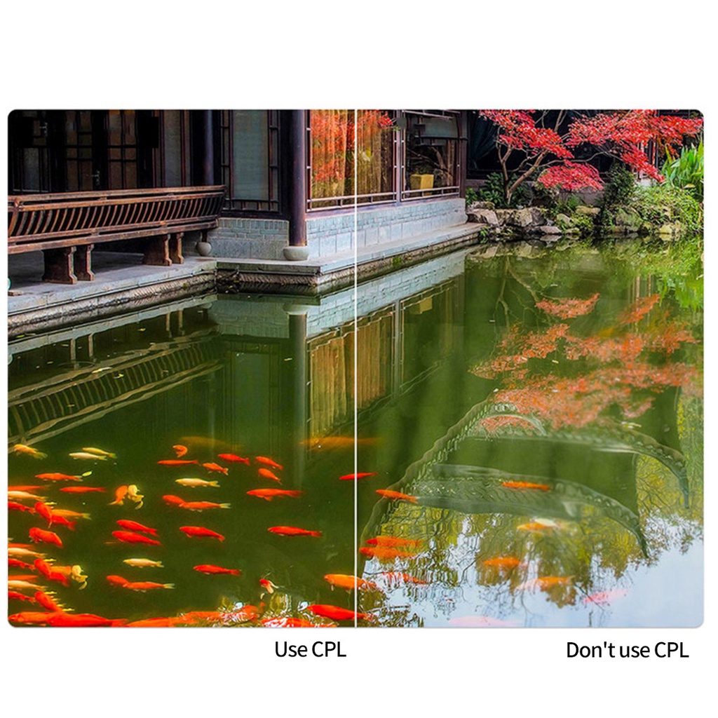 Kính Lọc Phân Cực CPL 37mm 52mm 58mm Cho Máy Ảnh Canon Nikon Sony