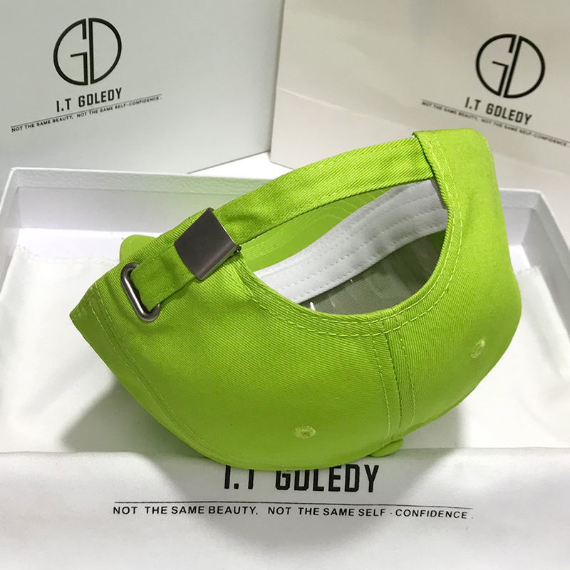 Mũ Lưỡi Trai Chống Nắng Màu Xanh Lá Dạ Quang In Chữ C Thời Trang Mùa Hè Cho Nam Và Nữ