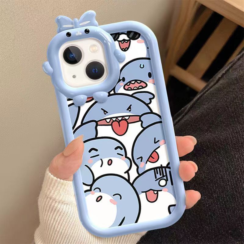 ✅Ốp Điện Thoại Mềm Trong Suốt Chống Sốc In Hình Cá Mập Cho iPhone 11 12Pro 14 / 13promax 7 / 8Pin