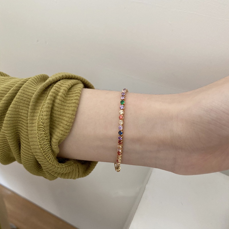 Vòng Tay Đính Đá Zircon Cao Cấp Thời Trang Dành Cho Nữ