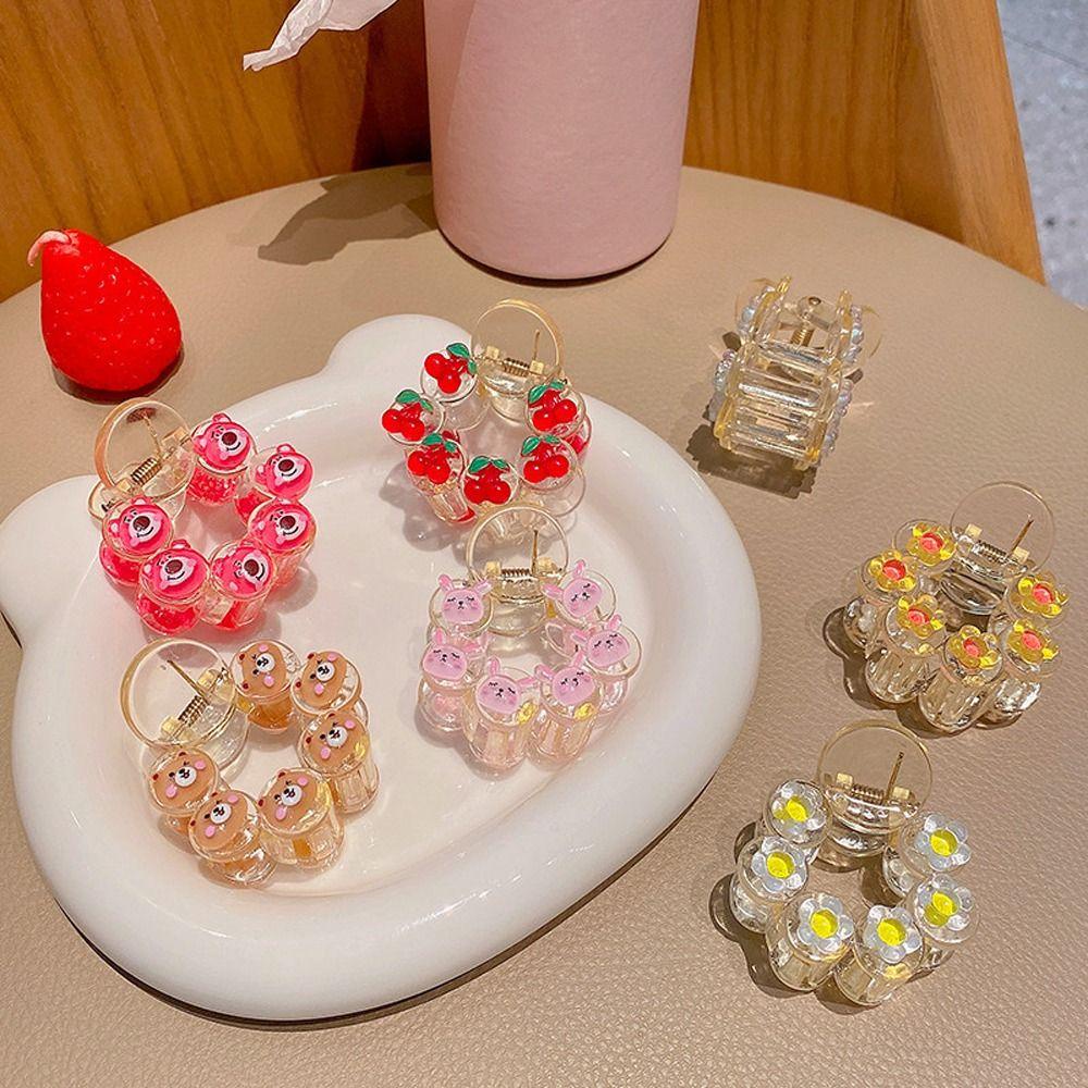 Kẹp Tóc Hình Cá Mập / Thỏ / Cherry Hoạt Hình Phong Cách Hàn Quốc Cho Bé Gái