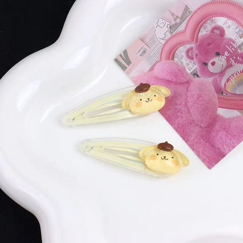 Set 2 Kẹp Tóc Sanrio mymelody Kuromi Cinnamon Pompom Purin Cá Tính Thời Trang Cho Nữ