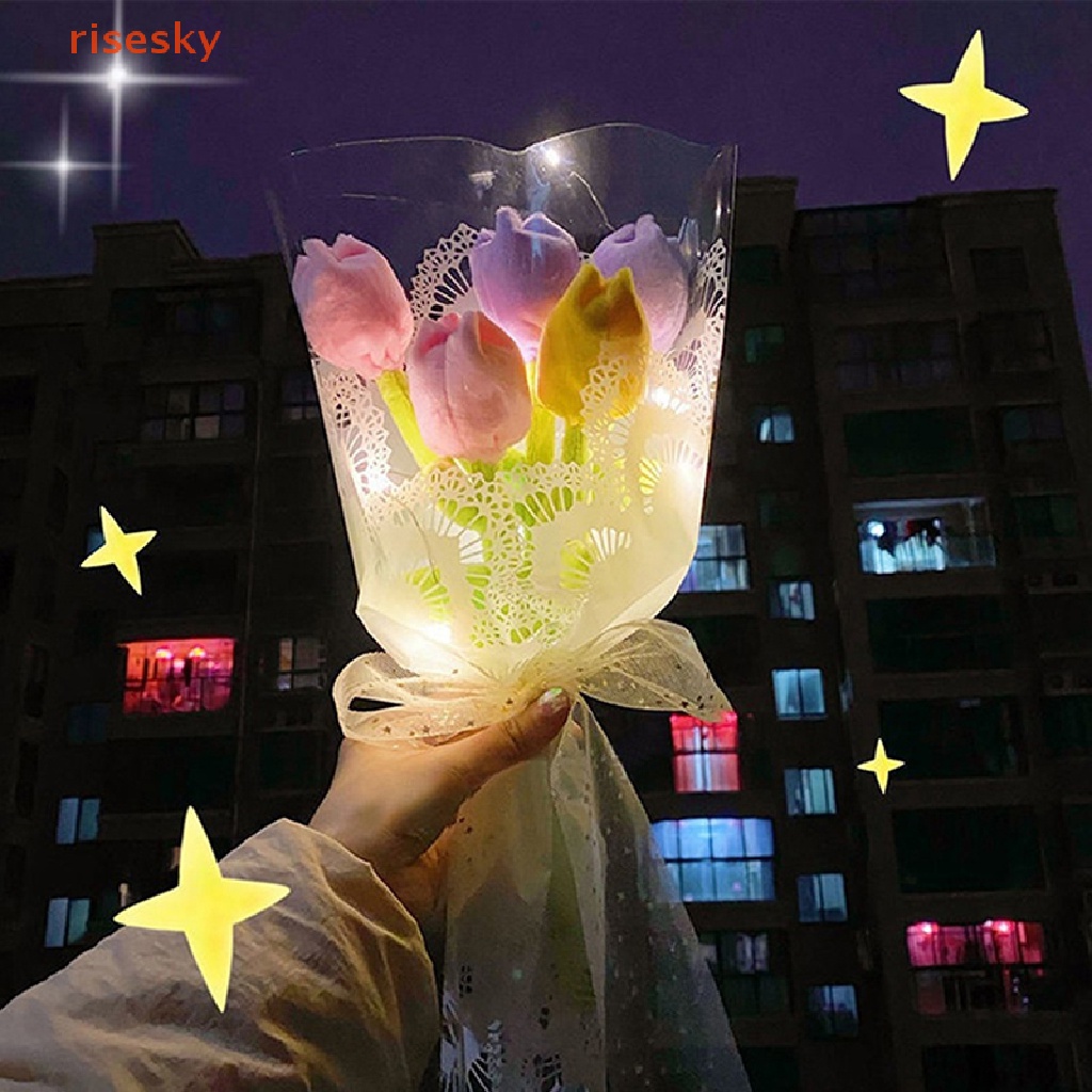 1 Đồ Chơi Nhồi Bông Hình Hoa Hồng / Tulip Dễ Thương 26cm
