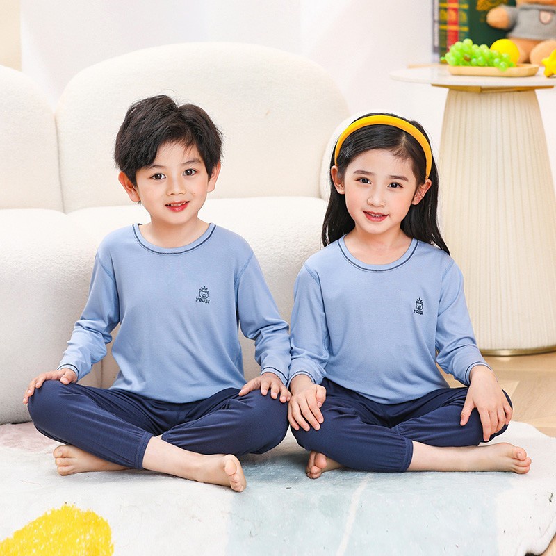 Bộ Đồ Ngủ Tay Dài Dáng Rộng 110-170cm In Hoạt Hình Dễ Thương Cho Bé