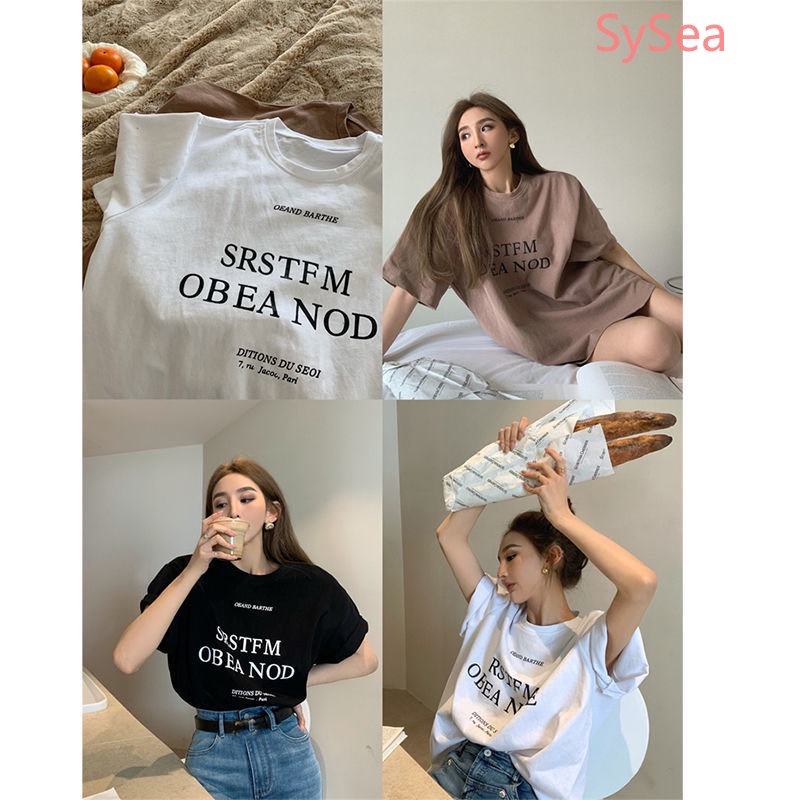 Áo Thun Dáng Rộng In Chữ Thời Trang Mùa Hè Dành Cho Nữ