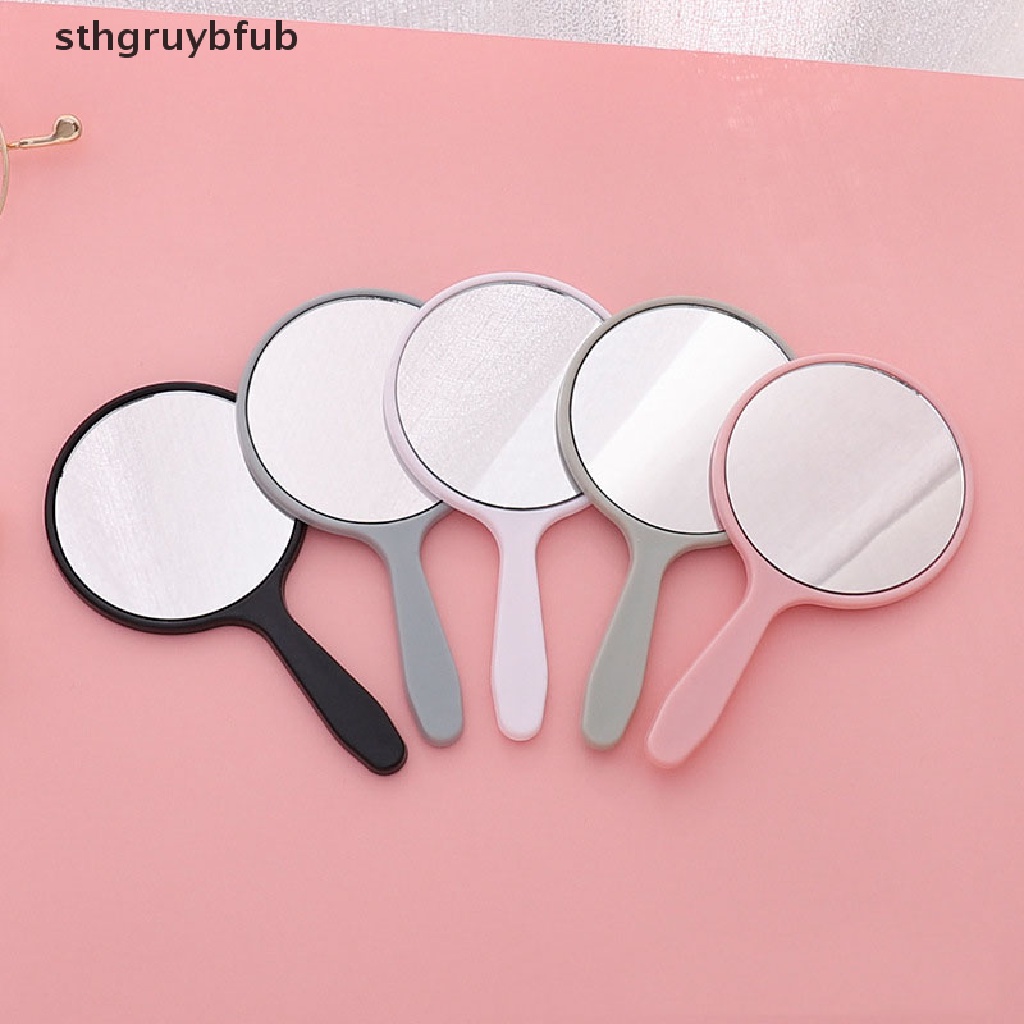Gương Trang Điểm Cầm Tay Hình Tròn Có Tay Cầm Tiện Lợi