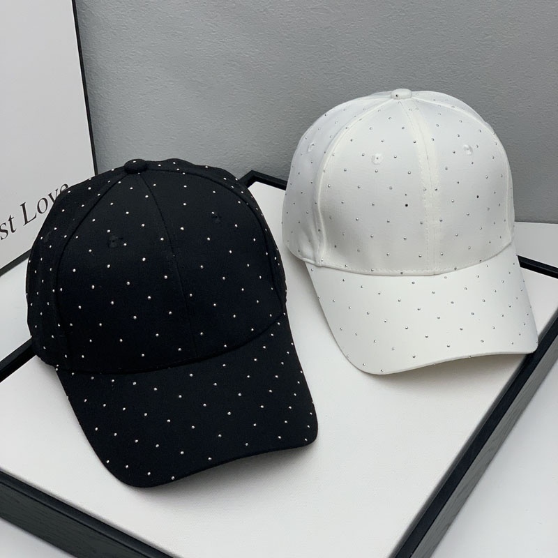 Mũ Lưỡi Trai Đính Đá Phong Cách Hàn Quốc Cho Nữ