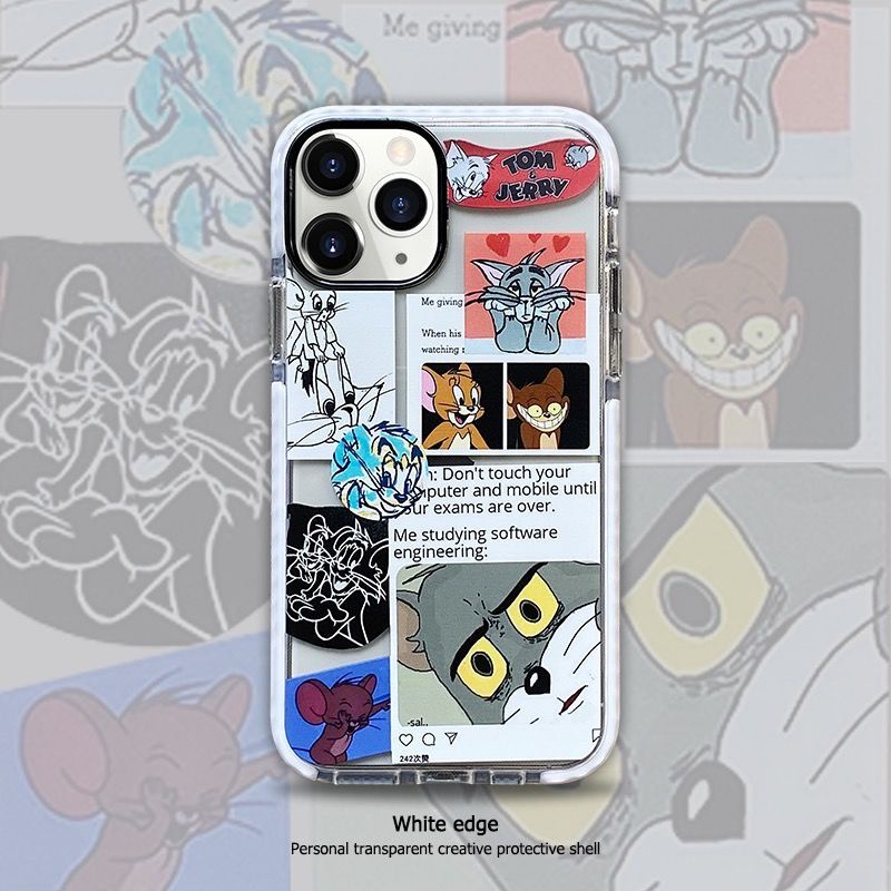 Ốp Điện Thoại Mềm Trong Suốt Họa Tiết Ngộ Nghĩnh Cho Apple iPhone1286pro13 xr 7 plus 11x Xsmax 14Promax 13Promax 11 DA9T