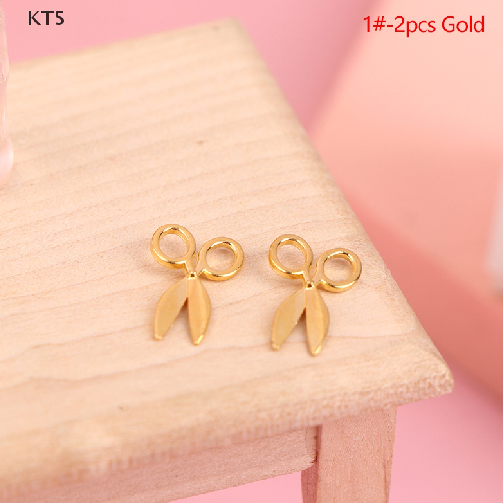 2 Chiếc Kéo Kim Loại Mini Trang Trí Nhà Búp Bê 1: 12