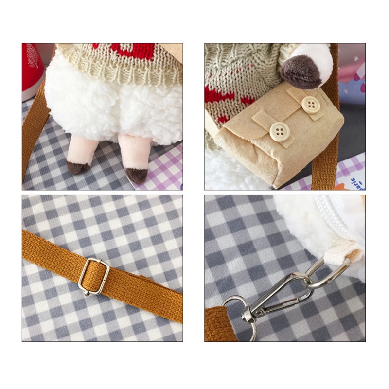 Túi Đeo Chéo Hình Thú Nhồi Bông Dễ Thương Phong Cách Hàn Quốc Nữ