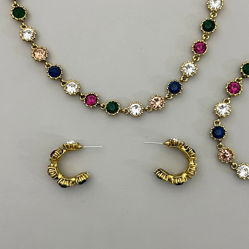 Bộ Trang Sức Đính Đá Thời Trang Dành Cho Nữ