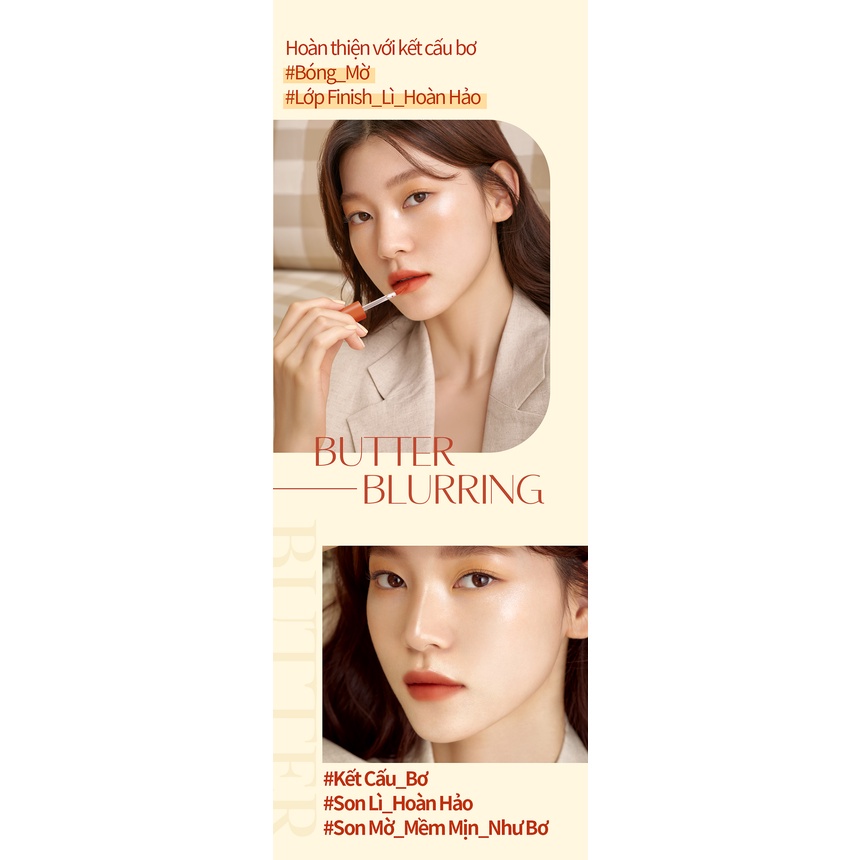 Son Kem Lì Mờ Vân Môi HOLIKA HOLIKA Butter Blur Tint 4g Daily Beauty Official