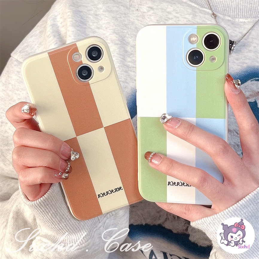 Ốp Lưng Redmi 12C 10C 10A 9C Note 12 11 11s 10 9 8 12 Pro 9T 9A 9 A1 A1 + Xiaomi 11Lite 13 12 11T Poco X5 F4 F3 X3Pro NFC NFC NFC sixhd Fashion Blue White Check Phone Case Silicon Soft Cover