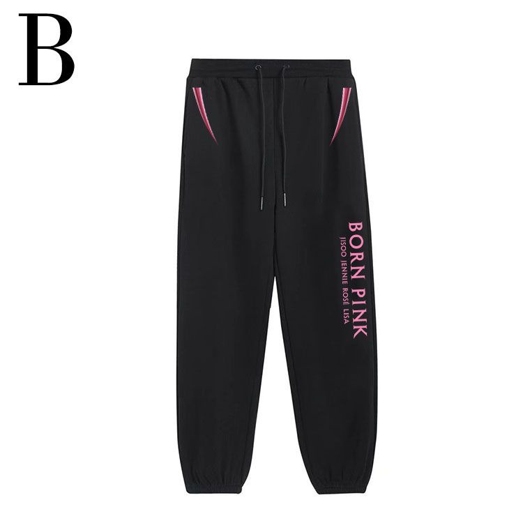 Quần Jogger Dáng Rộng JISOO JENNIE Ros LISA Nhóm BLACKPINK BORN Màu Hồng