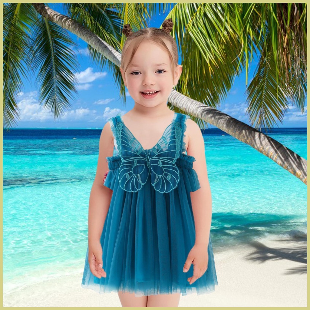 Đầm Xòe Công Chúa Không Tay Vải Tuyn Cotton Cho Bé Gái