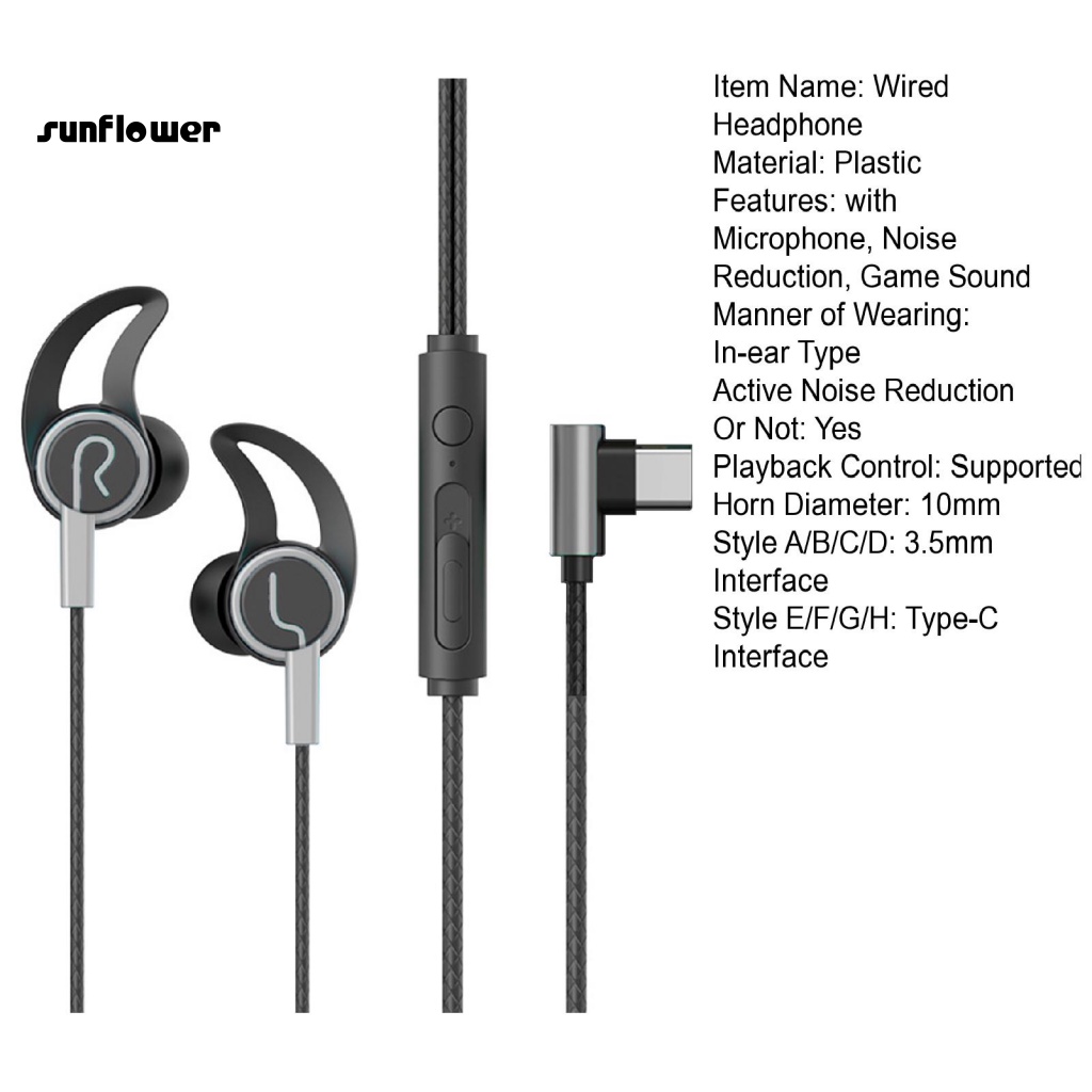 Tai Nghe Có Dây Chống Nhiễu Ứng Âm Thanh Dành Cho Điện Thoại Chơi Game