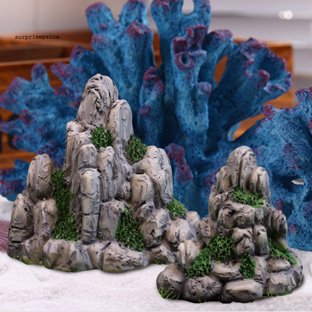 Set 2 Đồ Trang Trí Bể Cá Bằng Nhựa Resin Trọng Lượng Nhẹ