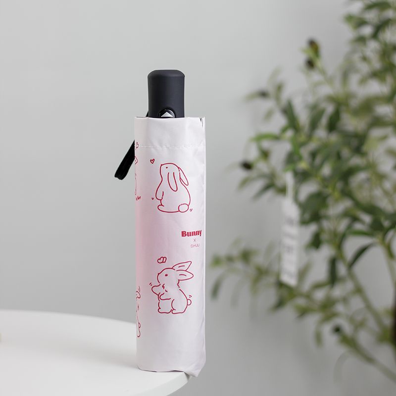 Dù Gấp Tự Động Bằng Vinyl Chống Mưa Nắng Màu Gradient Dành Cho Nữ