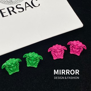 Khuyên tai versace medusa chất liệu thép titan phong cách retro âu mỹ 1213
