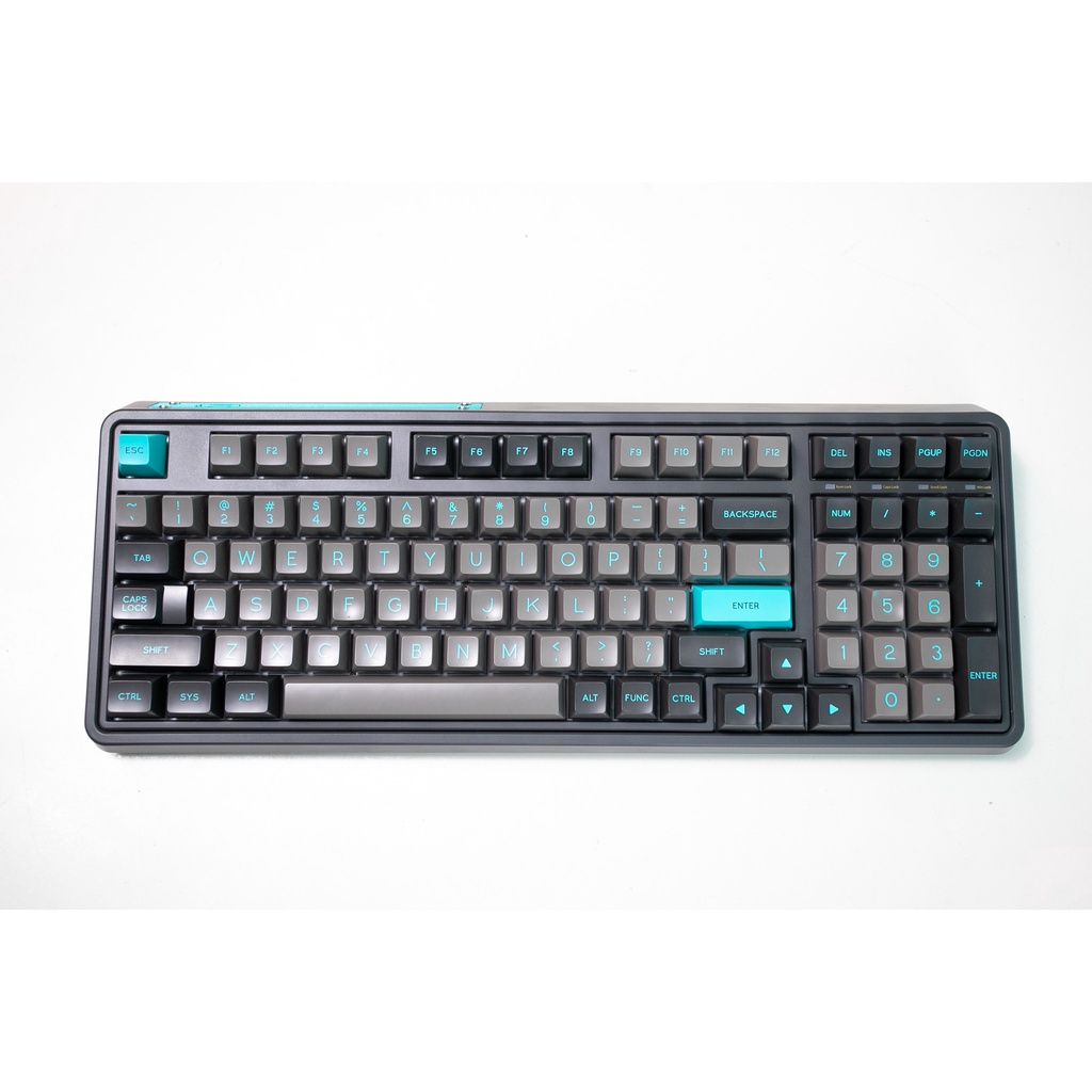 Bàn phím cơ chơi game có dây FLEsport CMK98SA Graphite Green RGB - Hotswap - Led RGB - Kết nối USB - Kailh Box switch