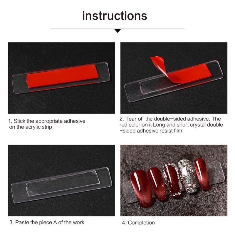 Giá Đỡ Trưng Bày Móng Tay Hai Mặt Bằng Acrylic Trong Suốt