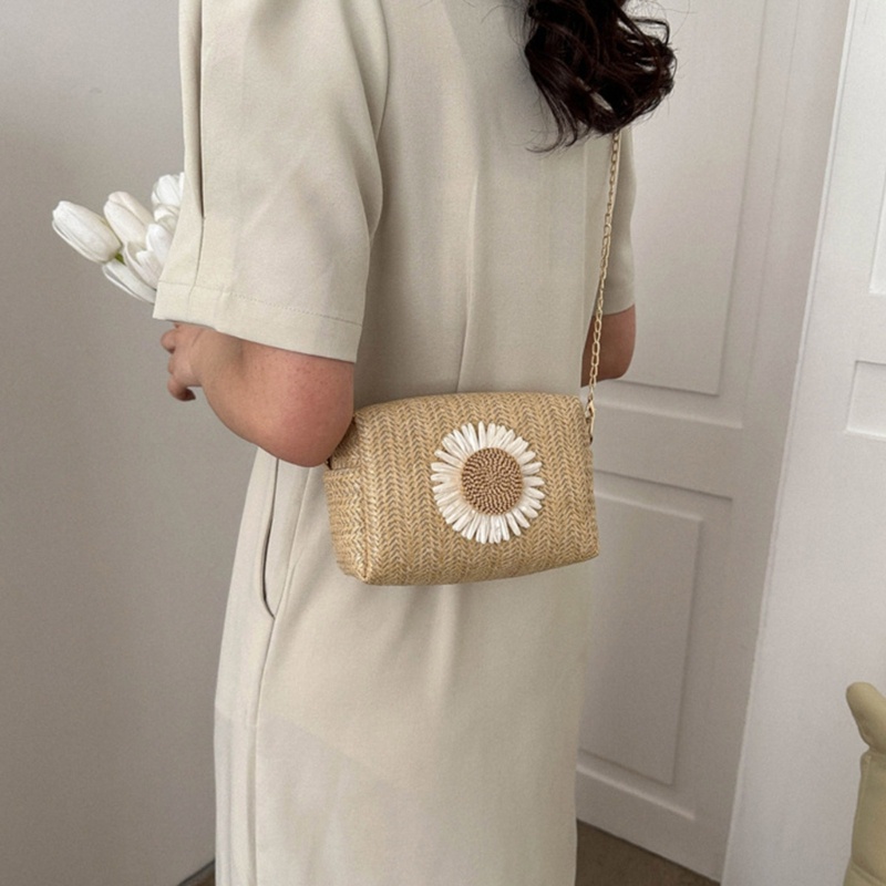 Túi Cói Đeo Chéo Đựng Điện Thoại Thời Trang Cho Nữ