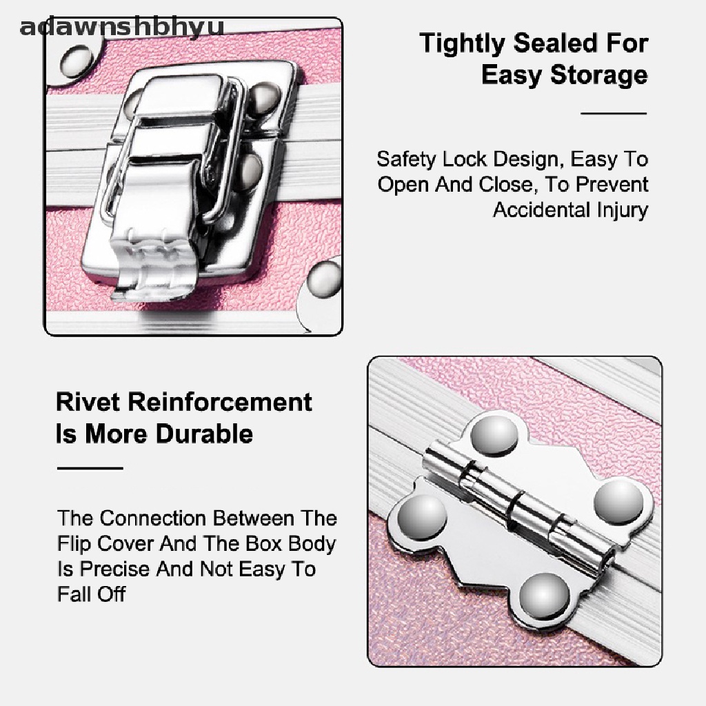 Hộp Kim Loại 25 Lỗ Đựng Đầu Mài Móng Tay Tiện Dụng