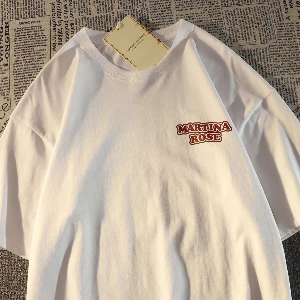 Áo Thun 100% Cotton Tay Ngắn Dáng Rộng In Hình Lá Bài Poker Thời Trang Cho Cặp Đô