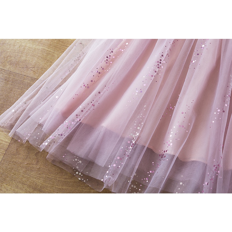 Đầm công chúa NNJXD không tay vải tuyn thời trang mùa hè xinh xắn dành cho bé gái