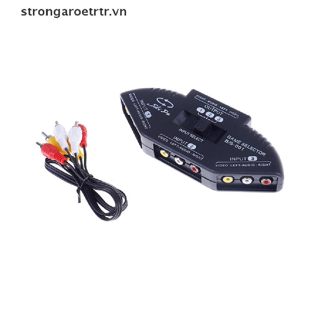 Công Tắc av rca 3 Chiều Mạnh Mẽ Kèm Dây Cáp