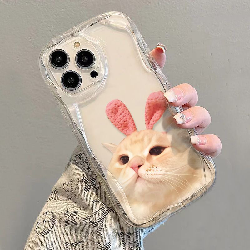 ✅Ốp Điện Thoại Mềm Trong Suốt Chống Sốc Hình Tai Mèo Cho iPhone14 / 13promax 12 / 11 7 / 8p xs / r