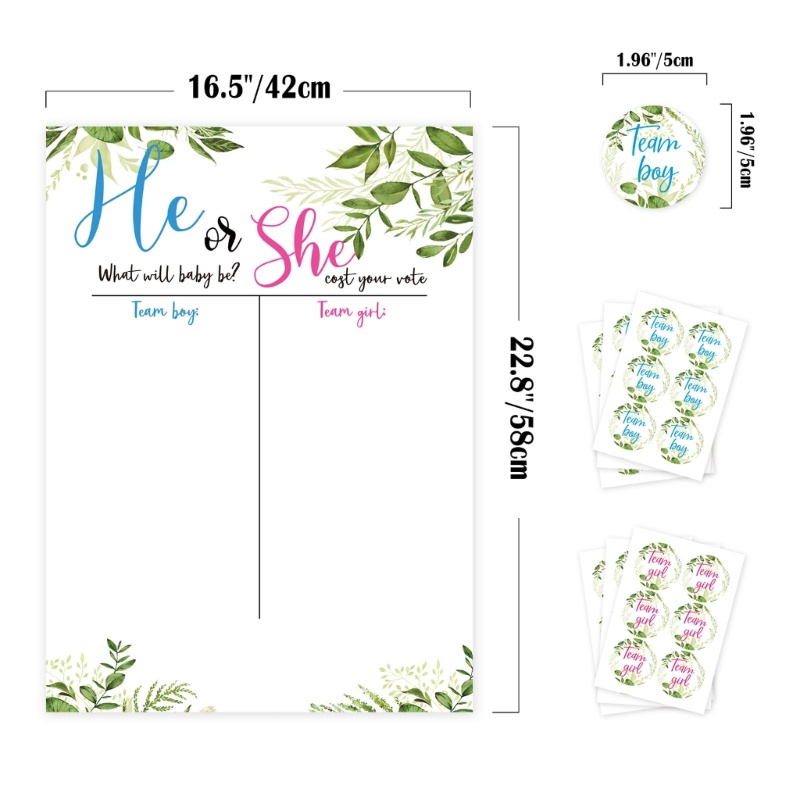 Bộ Thẻ Bài Trò Chơi Super Gender Reveal Vui Nhộn Dành Cho Bé