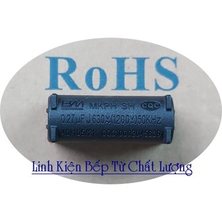 Tụ bếp từ mkph 0.27uf j 630vac 1200vdc dáng đứng, mới chính hãng bm.