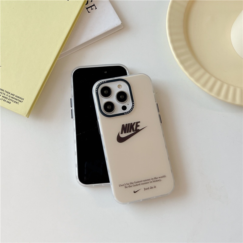 Hoạt Hình Ốp Điện Thoại Mềm Hai Lớp Mạ Nike Cho iphone15 15pro 15promax 14promax 14 14pro 13 13pro 13pm 12 12pm 11
