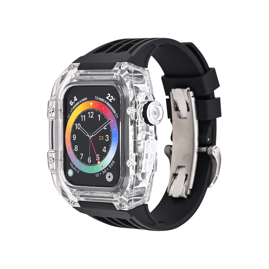 Dây Silicone Trong SuốT Cao Su Cho ĐồNg Hồ iWatch 8 7 44 / 45MM Ultra 49MM