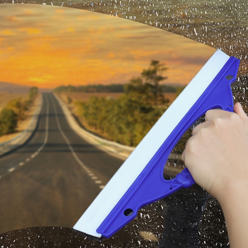 1 Dụng Cụ Vệ Sinh Kính Xe Hơi Bằng Silicon Mềm Không Để Lại Dấu Vết Có Tay Cầm / Dụng Cụ Cạo Bụi