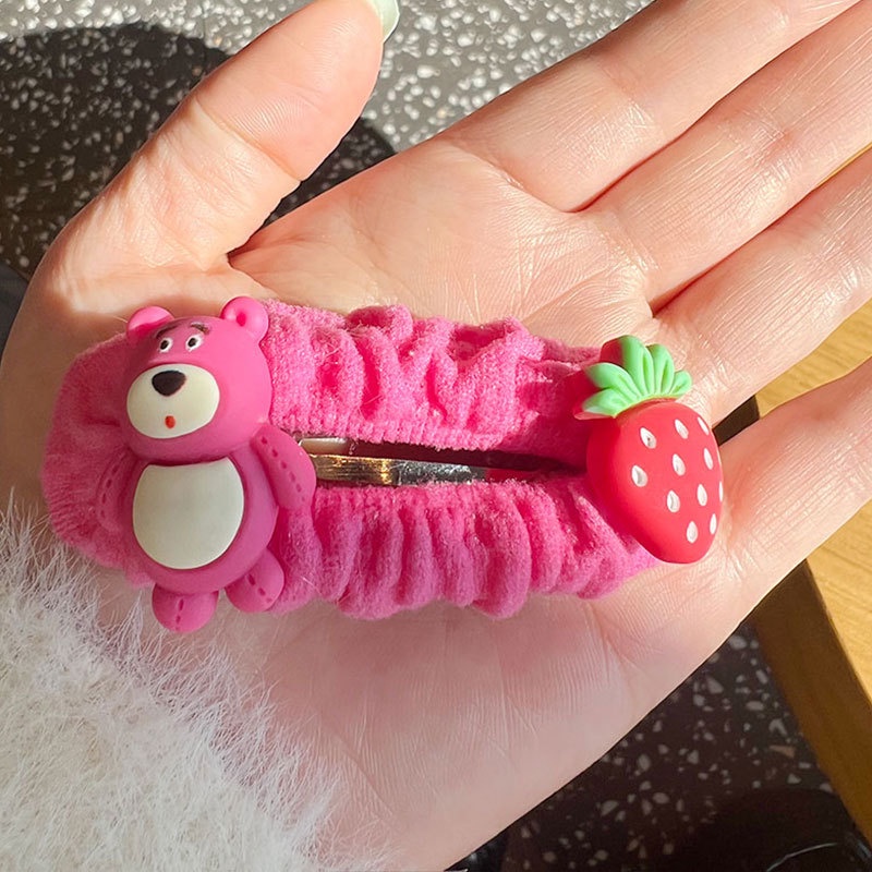 Gấu dâu Lotso Kẹp Tóc Hình Hoạt Hình Xinh Xắn Cho Nữ