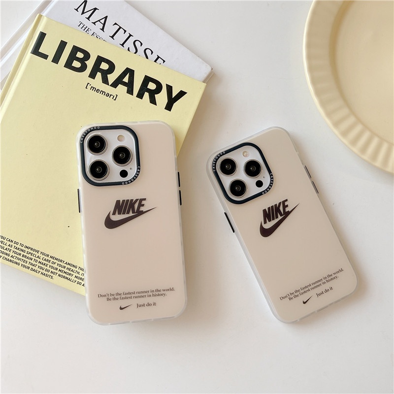 Hoạt Hình Ốp Điện Thoại Mềm Hai Lớp Mạ Nike Cho iphone15 15pro 15promax 14promax 14 14pro 13 13pro 13pm 12 12pm 11