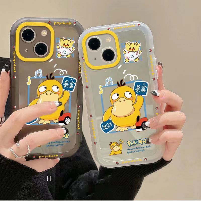 ✅Ốp Điện Thoại Mềm Màu Trong Suốt Hình Chú Vịt 7 Chấu Cho iPhone 14 / 13pro 12promax 11 xr