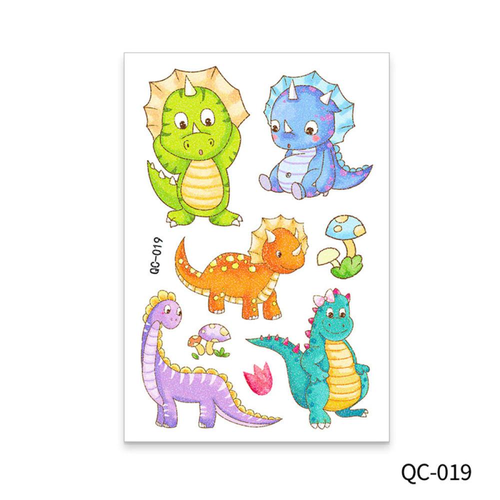 Hình Xăm Dán Họa Tiết Khủng Long Hoạt Hình Chống Nước Chống Mồ Hôi K7X2 Cho Trẻ Em