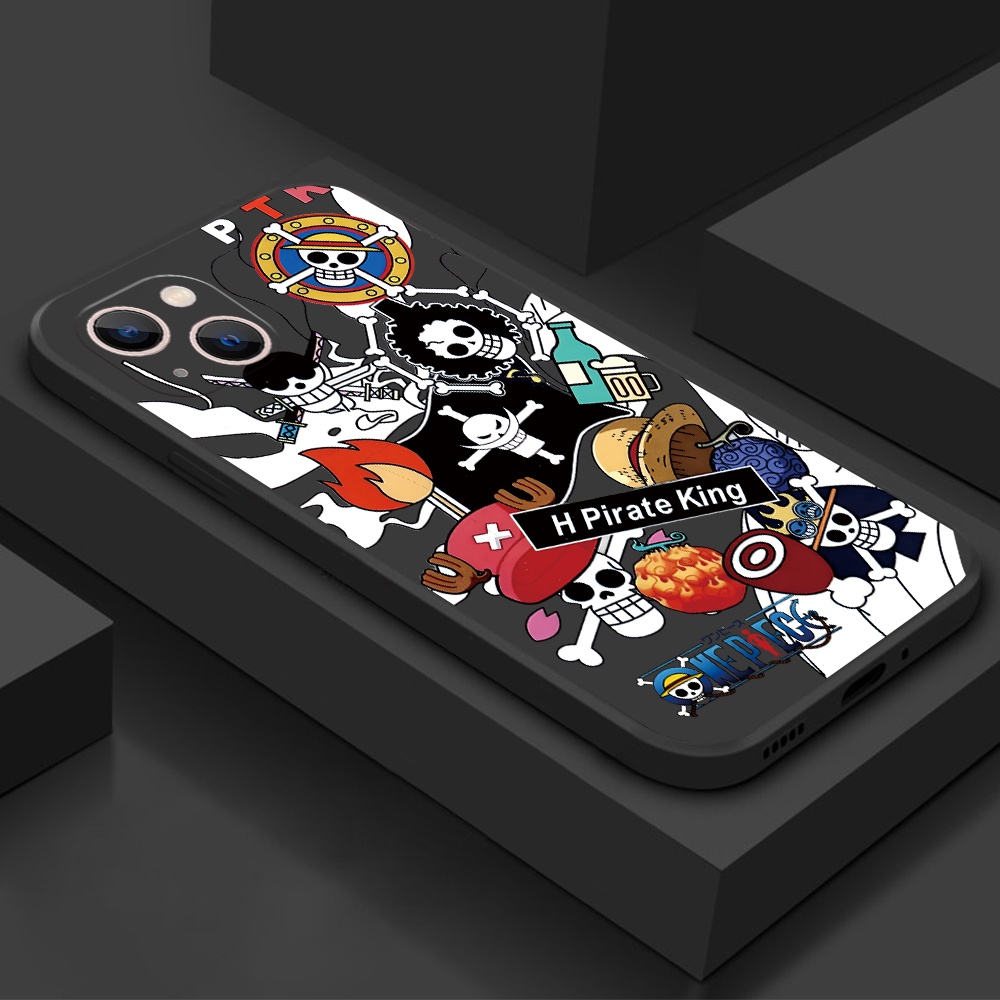 Ốp Điện Thoại Silicon Mềm Hình Vua Hải Tặc Cho iPhone 14 Pro Plus Max 13 12 11 mini Pro Max XS XR X 7 8 SE 6 6S mini Pro